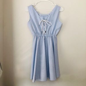Petite Blue & White Stripped Dress